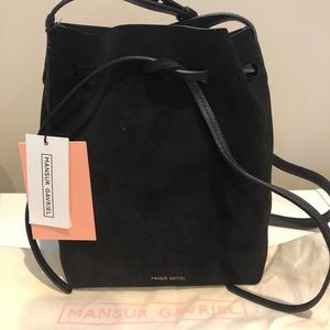 Mansur Gavriel Suede Mini Bucket Bag